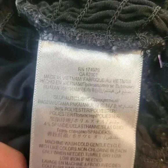 Bcbgeneration Women's Black Poly/Spandex Knit Smocked Ruffled Tank Top - Picture 6 of 6